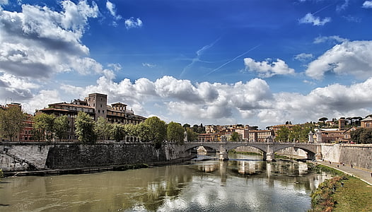 Rome, Italie, voyage, la rome antique, monument, rivière, architecture