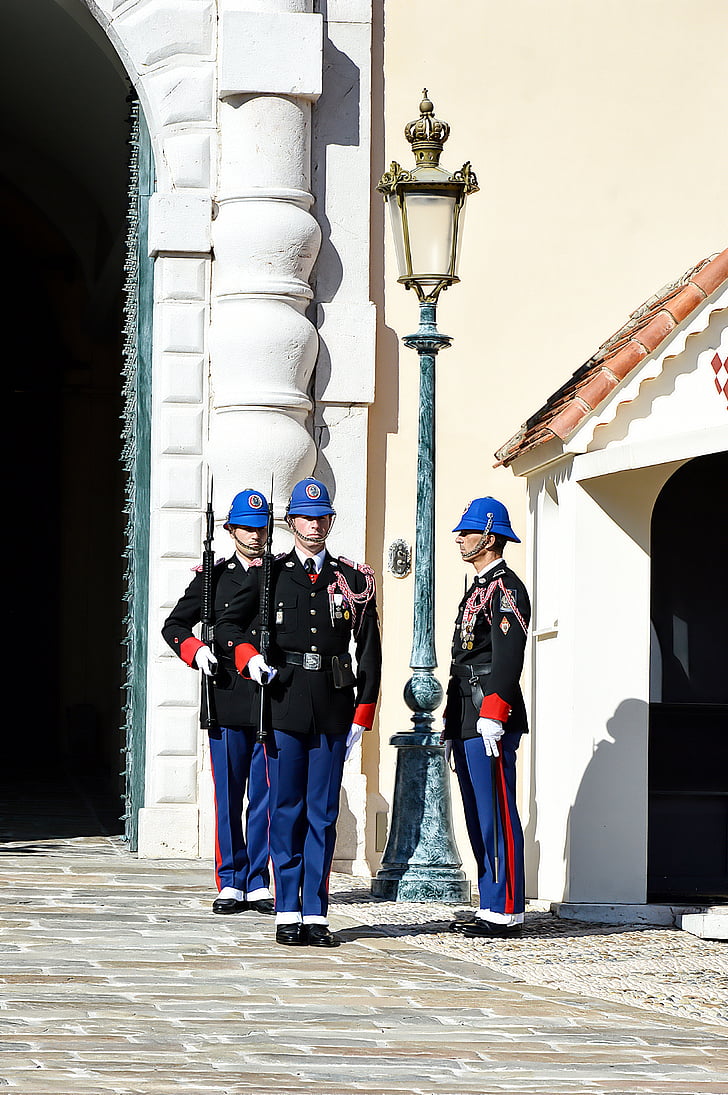 Guard, vaktavlösningen, Monaco, palats i monaco