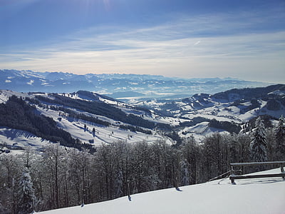sněhová túra, Švýcarsko, aktivní muž, Zimní, Zimní, sníh, Hora