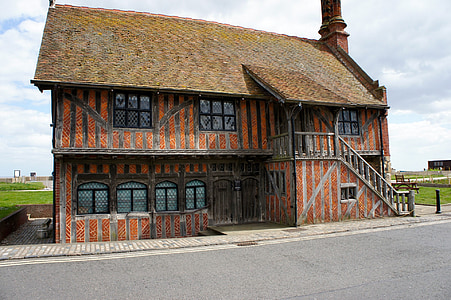 Aldeburgh, Suffolk, diperdebatkan hall, bangunan tua, Inggris, Thorpeness