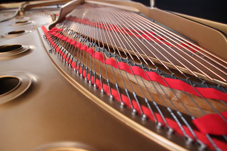 wing, strings, concert grand piano, piano, music, soundbox, piano action