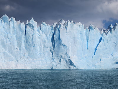 glacial, iceberg, gel, Llac, glacera