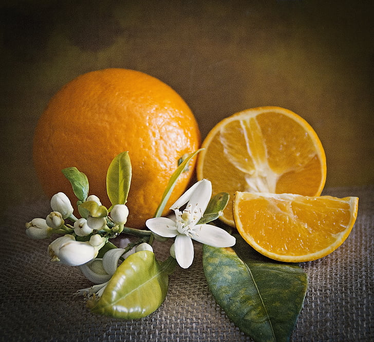 apelsinai, Natiurmortas, vaisių, spalva, Rikas, sveikas, vaisių sezonas