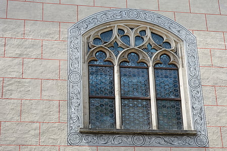 janela, velho, vidro, vidro com chumbo, historicized, janela antiga, atmosfera