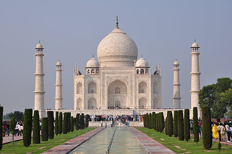 India, Delhi, Taj mahal, Agra, Mausoleum, het platform, beroemde markt