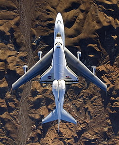 navette spatiale, Endeavour, transporteur de navette, avion, Boeing 747, monté, aéronautique et espace
