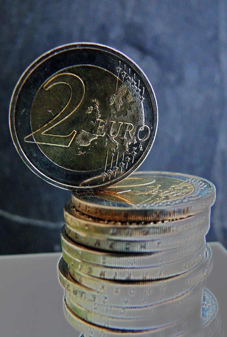 Euro, pièces en euro, argent, devise, pièces de monnaie, Finance, l’Europe