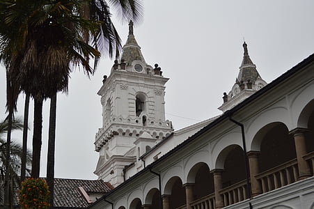 kerk, San francisco, Quito, achtertuin, het platform