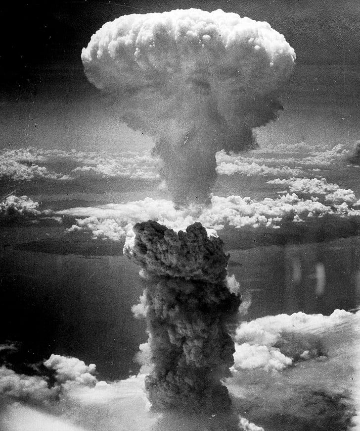bomba atómica, arma nuclear, hombre gordo, nube de hongo, tipo de implosión de plutonio, Nagasaki, Japón
