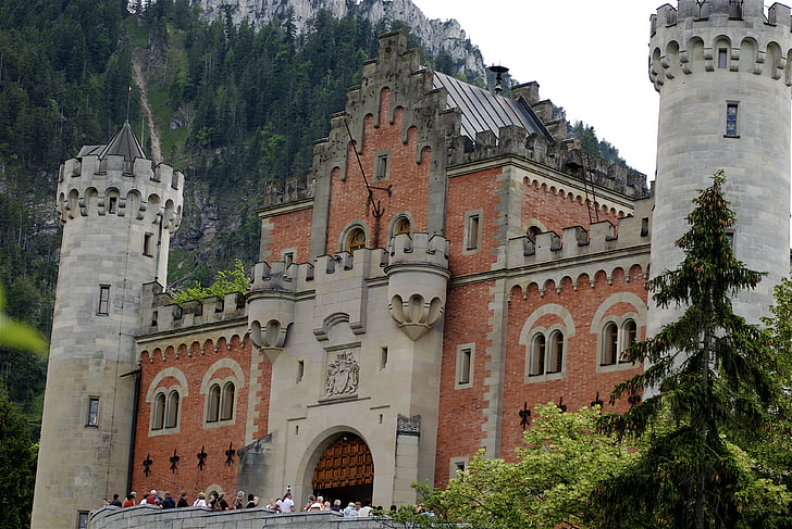 Kastil Neuschwanstein, Castle, Neuschwanstein, Jerman, Bavaria, Landmark, Eropa