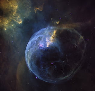 Туманность Пузырь, пространство, Туманность, Вселенная, Космос, Шарплесс 162, Колдуэлл 11