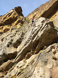 España y andorra, alpinista, roca