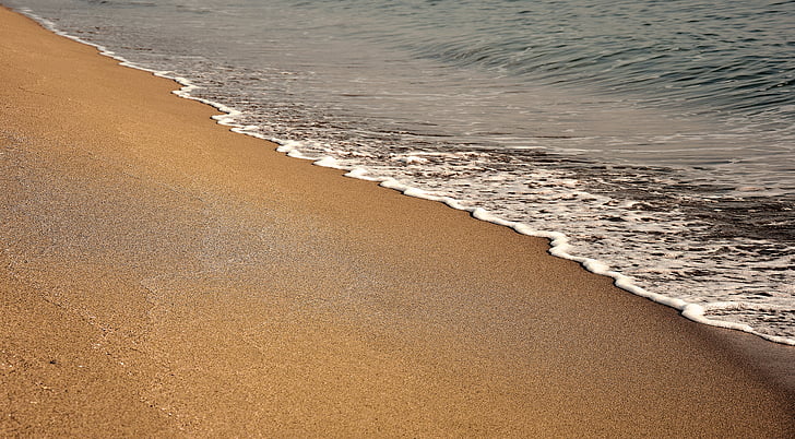 Plaża, pianki, Sardynia, Sardinia beach, morze, Latem, Biała piana