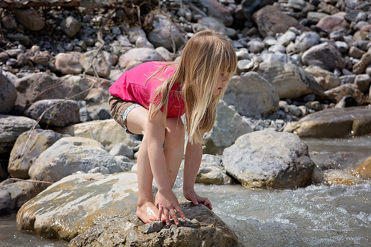 human, person, child, girl, blond, long hair, barefoot