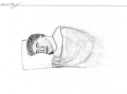 hånd tegning, manden sover, Draw, kunst, tegning, Doodle, kreativitet