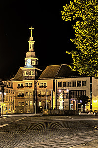 Eisenach, marknaden, Stadshuset, Thüringen Tyskland
