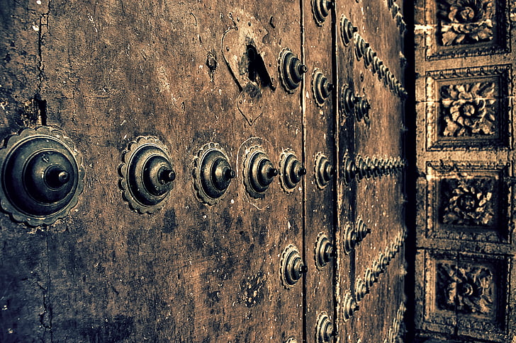 porta, Catedral, arquitetura, Espanha, Almeria, Andaluzia, medieval