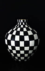 ваза, ръка живопис, Черно и бяло, изкуство, абстрактни, декорация, формуляр