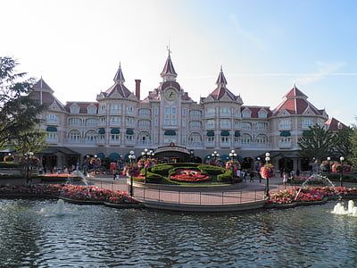 Disneyland, Paríž, Francúzsko, jar, Disney park, Marne-la - vallée, Disney