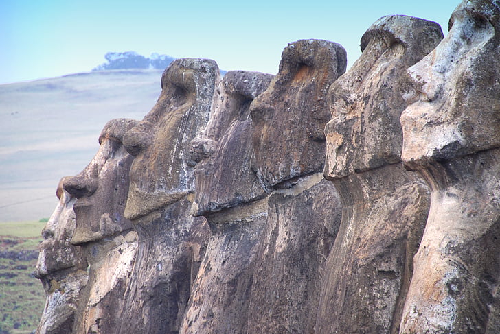 Chile, Påskeøya, Rapa nui, Moai, skulptur, Rock - objekt, reisemål