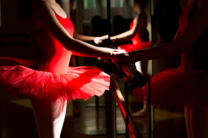 tutu, bar, classic dance, red, dancer, ballet, colors