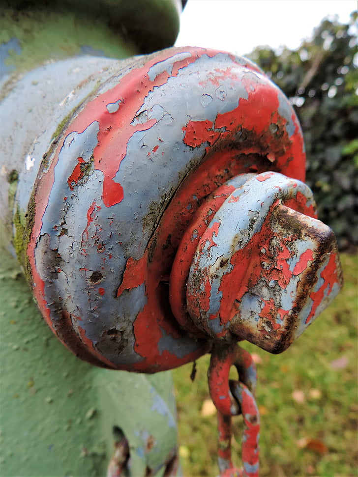 hydrant, rustfritt, farge, maling, rød