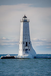 Lighthouse, Beacon, vatten, navigering, tornet, landmärke, maritima