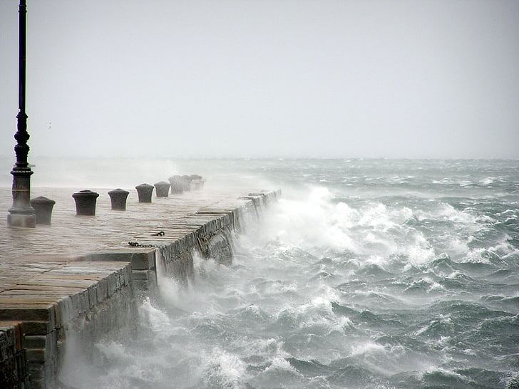 Бора, вятър, Бурното море, море, вълна, вода, природата