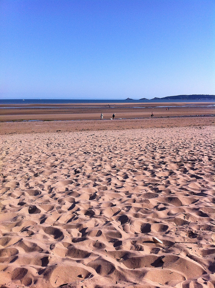 Swansea beach, Ţara Galilor, vara, Swansea, plajă, Bay, mare