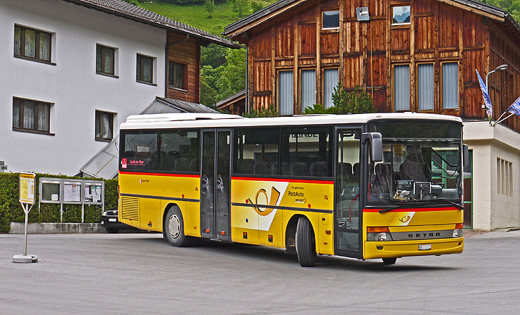 İsviçre, p o kutusu, her yerde, son durak, Bergdorf, öpnv, Hizmetleri Otobüsü