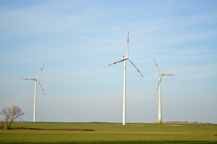 Windräder, energía, actual, energía eólica, Pinwheel, tecnología ambiental, paisaje