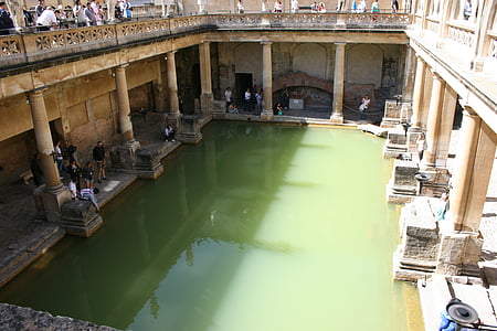 romiešu pirtis, vanna, Anglija, kanāls, arhitektūra, slavena vieta, Itālija