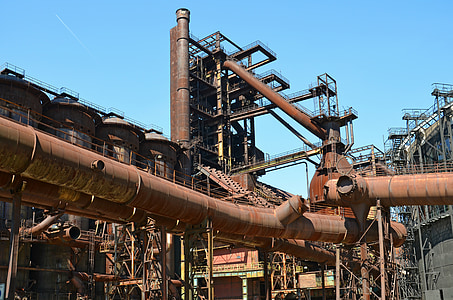 industrija, vysoká peći, Ostrava, željezo, topljenje željeza, proizvodnja željeza, Koliba