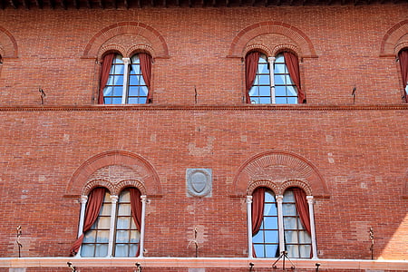 орнамент, окно, фасад, историческое здание, Кирпич, Ювелирные изделия, Архитектура