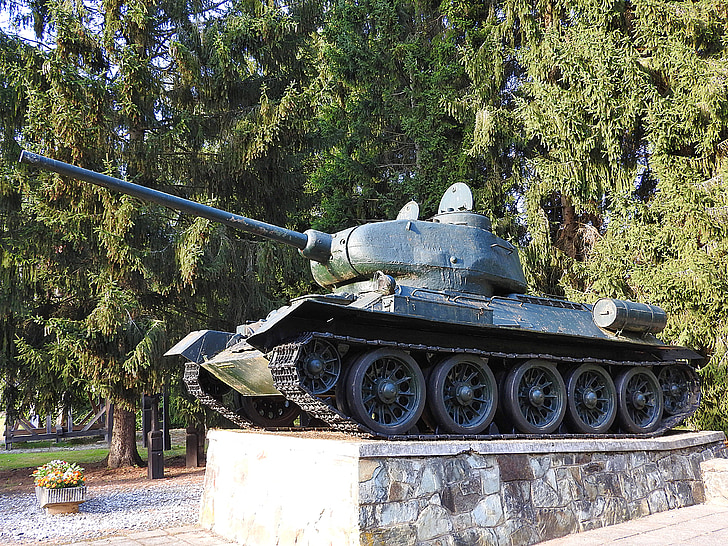 Panzer, t-34, War memorial, Maďarsko