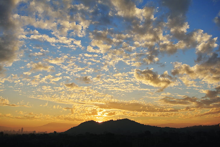 paesaggio, Santiago, vista, nuvole, natura, tramonto, Scenics