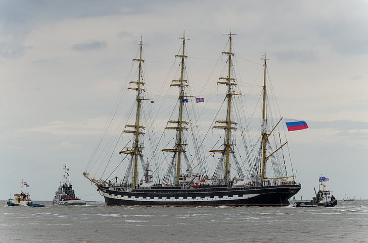 ship, training ship, harlingen, wadden sea, sailing, russia, tall ship race 2014