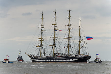 hajó, képzési hajó, Harlingen, Watt-tenger, vitorlás, Oroszország, magas hajó verseny 2014