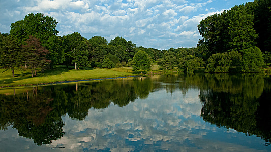 Lake, Sân vườn, Virginia, cảnh, tự nhiên, cảnh quan, yên tĩnh