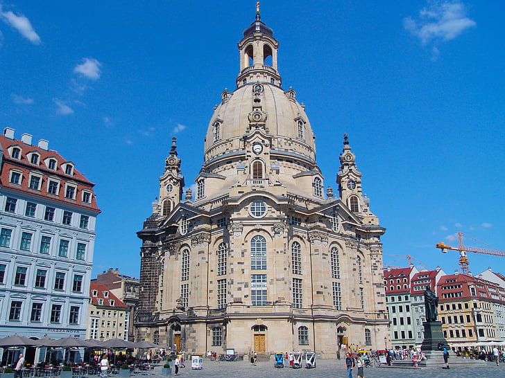 เดรสเดน, frauenkirche, เยอรมนี, เมืองเก่า, คริสตจักร, แซกโซนี, โรงแรมแลนด์มาร์ค