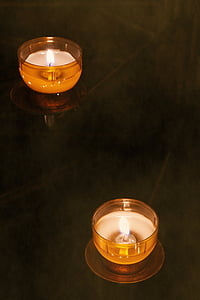 茶灯, 蜡烛, 蜡烛树, 圣诞节, 祭祀的灯, 火焰, 吸烟