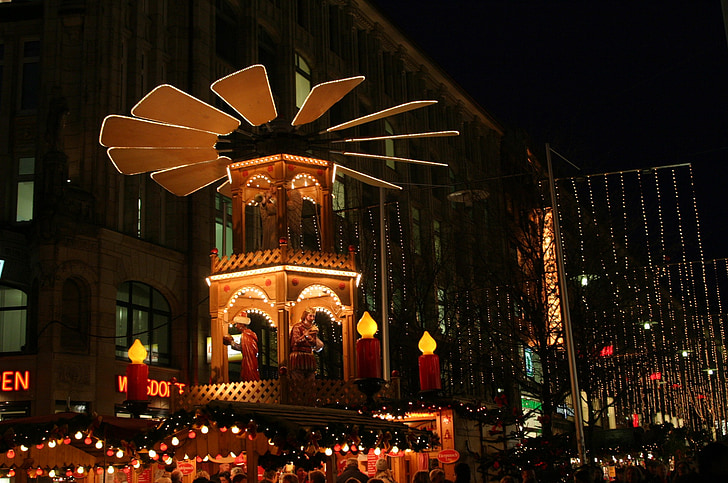 Hamburg, Vianoce, Vianočný trh, svetlá, zimné, nálada