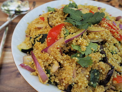 salad, quinoa salad, quinoa, vegetable, parsley, food, bowl