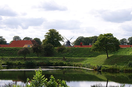 landschap, windmolen, Kopenhagen