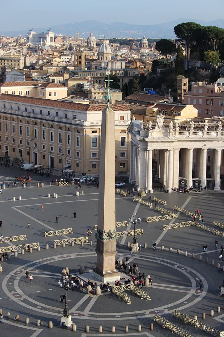plaça de Sant Pere, Obelisc, Roma, Vaticà, arquitectura, renom, Panorama urbà