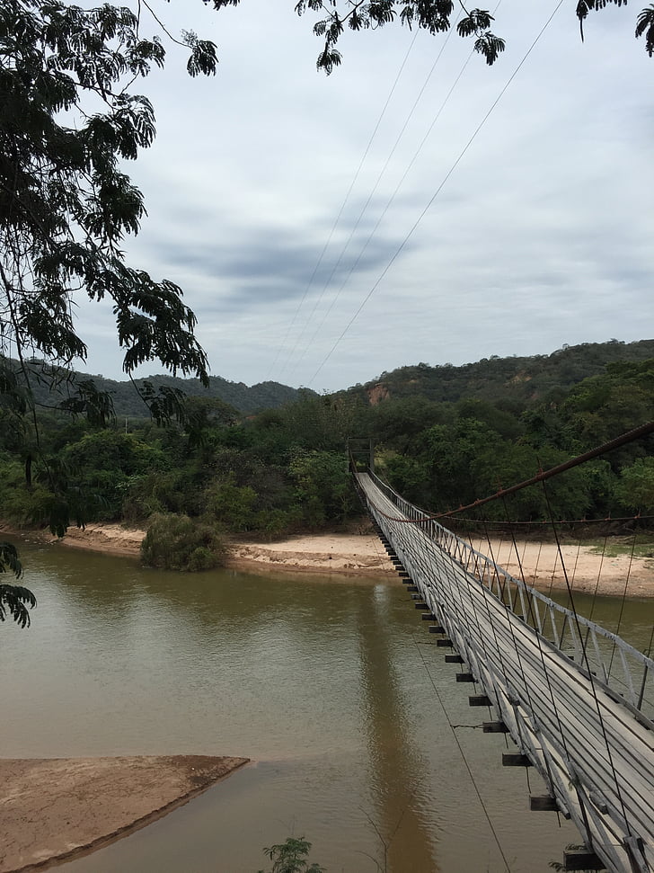 footbridge, rieka, sandbar, drevené, pre chodcov, Cestovanie, Architektúra