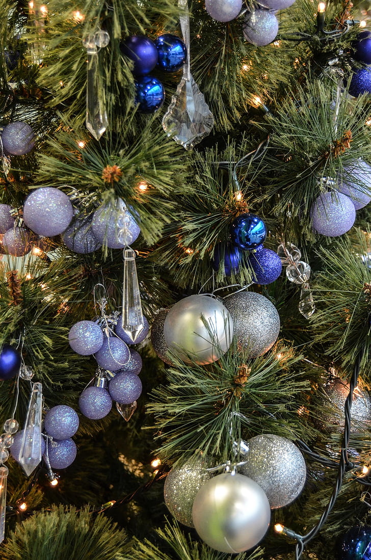 kerstboom, kerstballen, vakantie, ornamenten