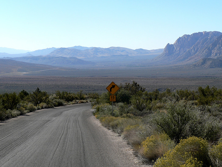 Road, Desert, Las Vegasissa, Amerikka, Serenity, polku, matkustaa