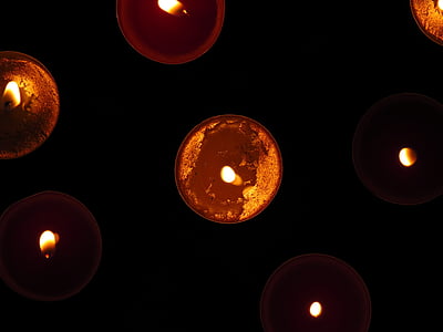小圆蜡烛, 圣诞节的时候, 灯, 烧伤, 蜡烛, 光, flamm