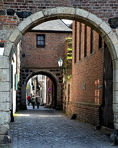 目标, 小巷, 堡垒, 建筑, 中世纪, 德国, 感兴趣的地方